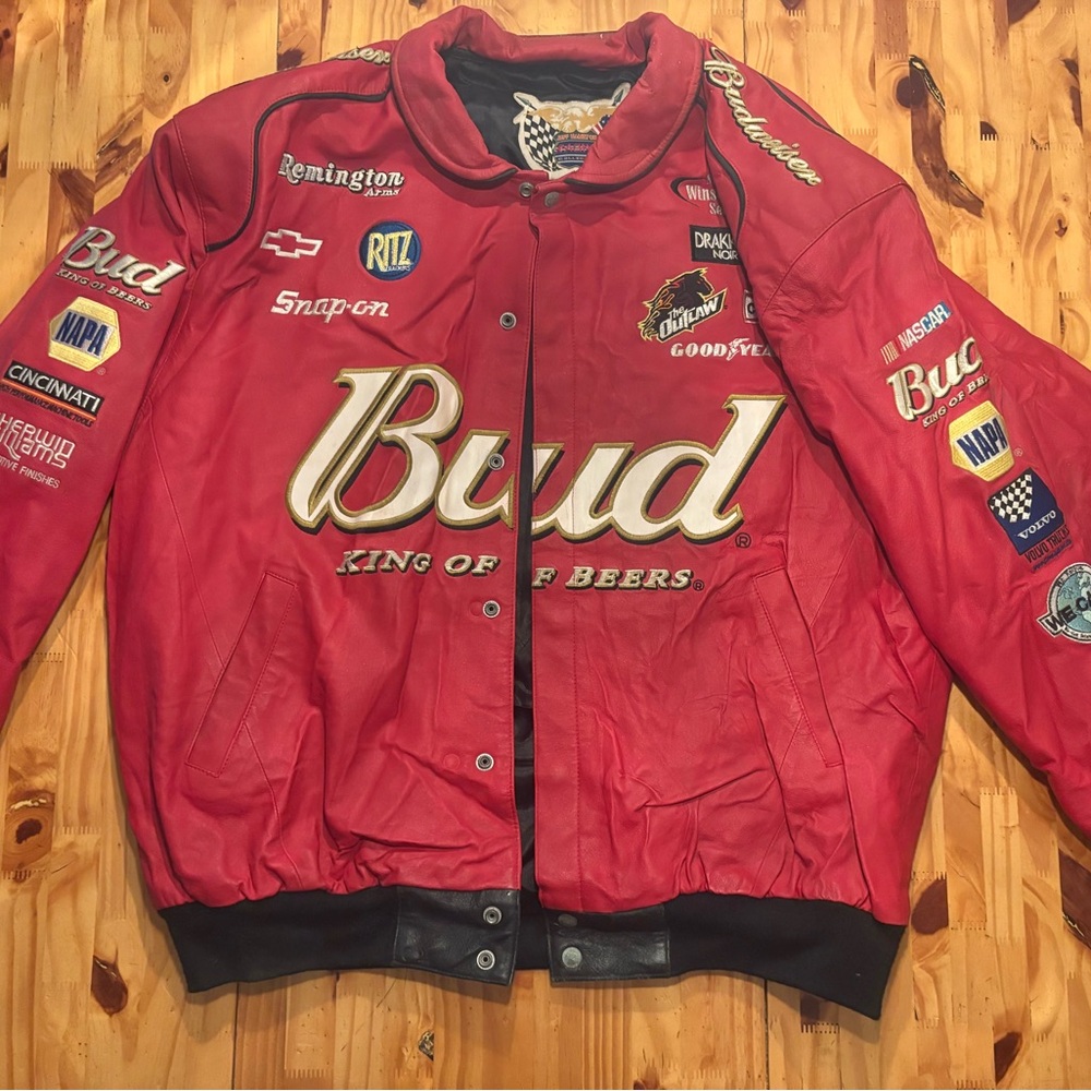 Budweiser Dale Earnhardt Jr authentic Jeff Hamilton original leather jacket